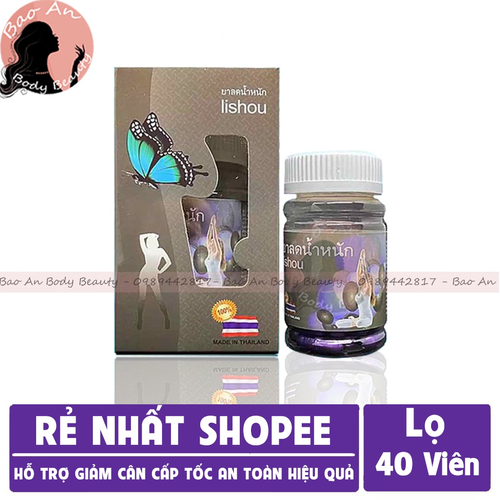 Giảm Cân Đẹp Da Lish0u TÍM Thái Lan siêu mạnh dành cho cơ địa khó giảm