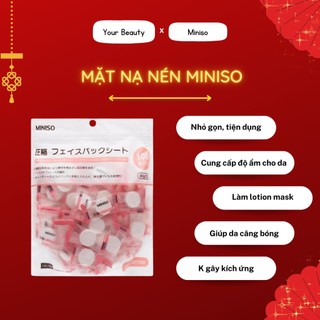 Mặt nạ nén Miniso Nhật Bản dưỡng da cấp ẩm chiết xuất lá tre