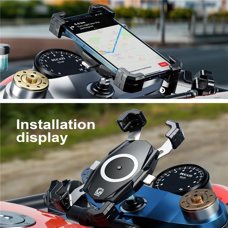 Pat CNC gắn Giá Đỡ Điện Thoại Lỗ Chảng Ba xe moto