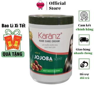 Kem ủ tóc hấp dầu xả tinh chất Jojoba Karanz 1000 ML dưỡng tóc suôn mượt giảm gãy rụng Min Mart 2021