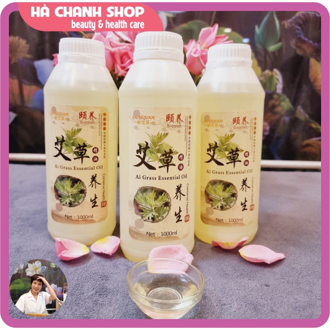 Dầu Ngải Cứu Massage Body 1000ml OUBIQUAN Dầu Mát Xa Ngải Cứu Nóng Ấm Thông Kinh Lạc Mát Xa Toàn Thân Đậm Đặc