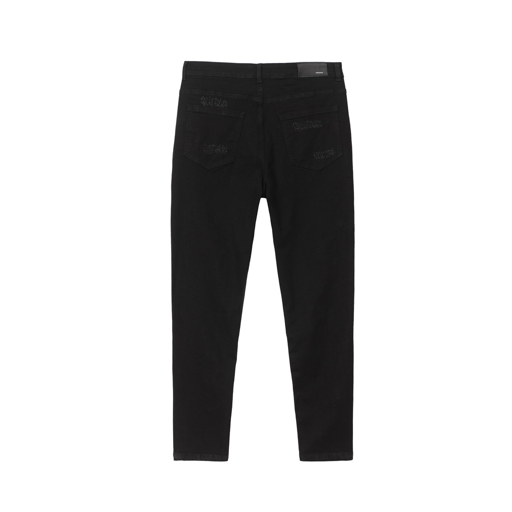 Quần Jeans Amand Spine Distressed Jeans - Black