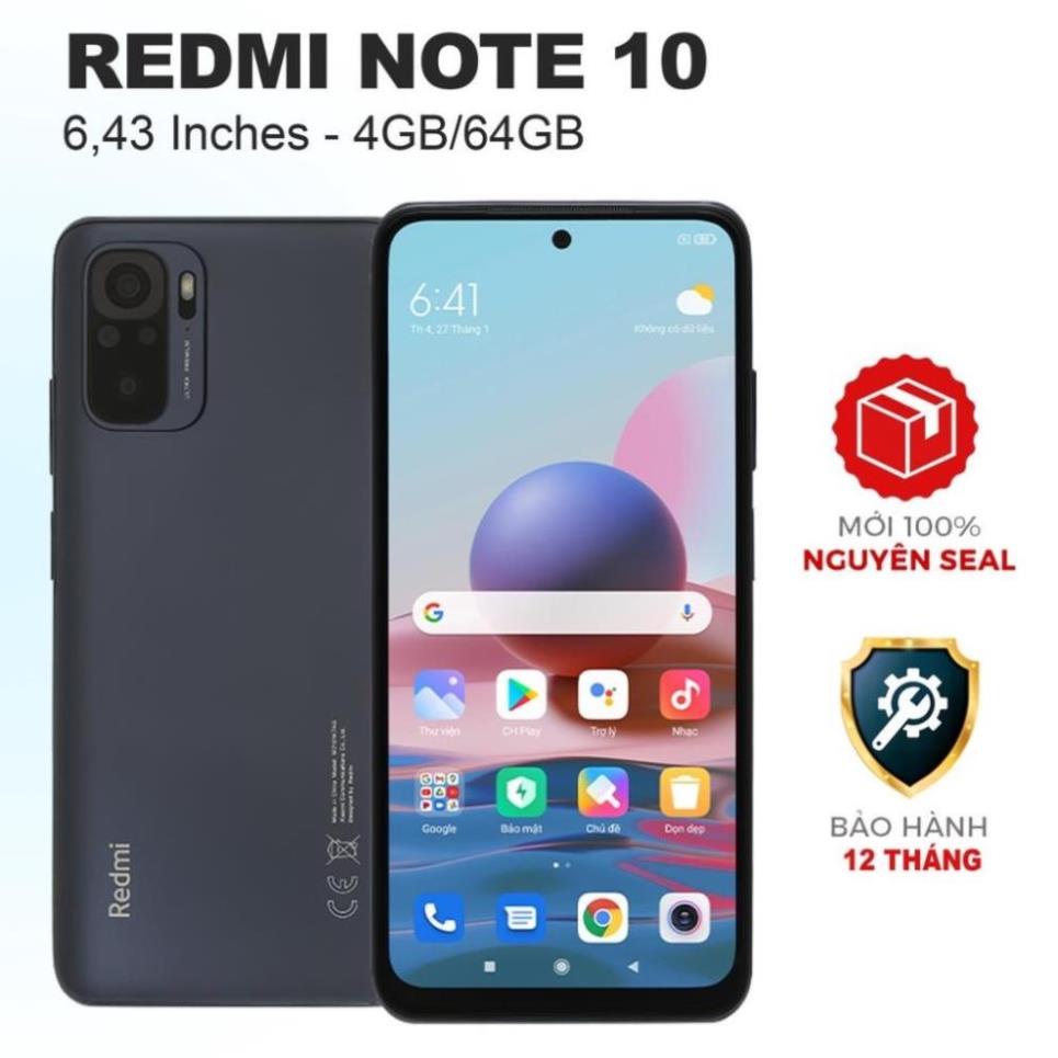 Điện thoại Xiaomi Redmi Note 10 (4GB/64GB) Chính hãng 100% - Bảo Hành 1 Năm VJO5321