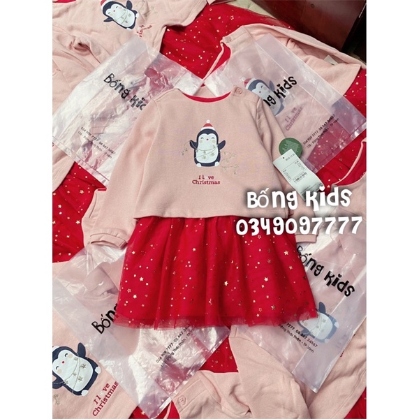 Váy Nỉ Tutu Bé Gái Chim Cánh Cụt Hồng/Đỏ C&amp;A