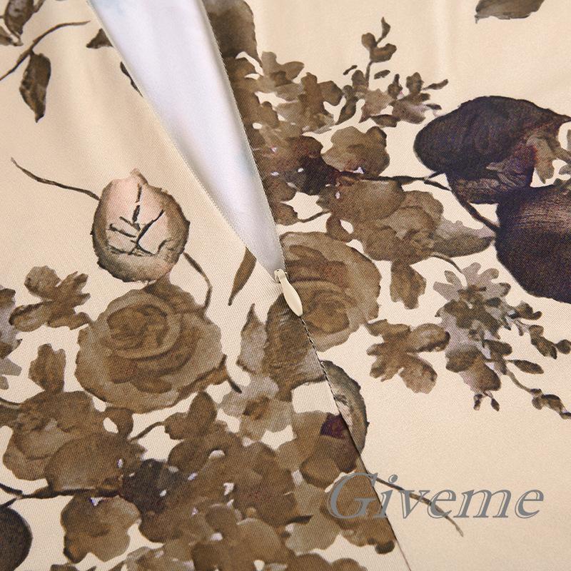 Givenme Đầm Hai Dây Ôm Dáng In Hoa Thời Trang Mùa Hè Cho Nữ