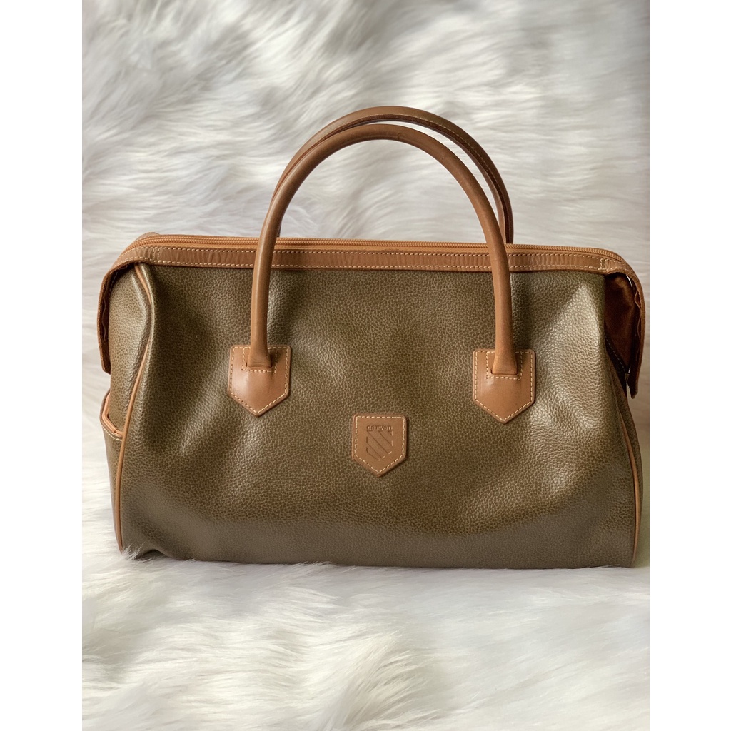 Túi Du Lịch Hiệu  Carven Paris Da Thật Hàng Au (Used)