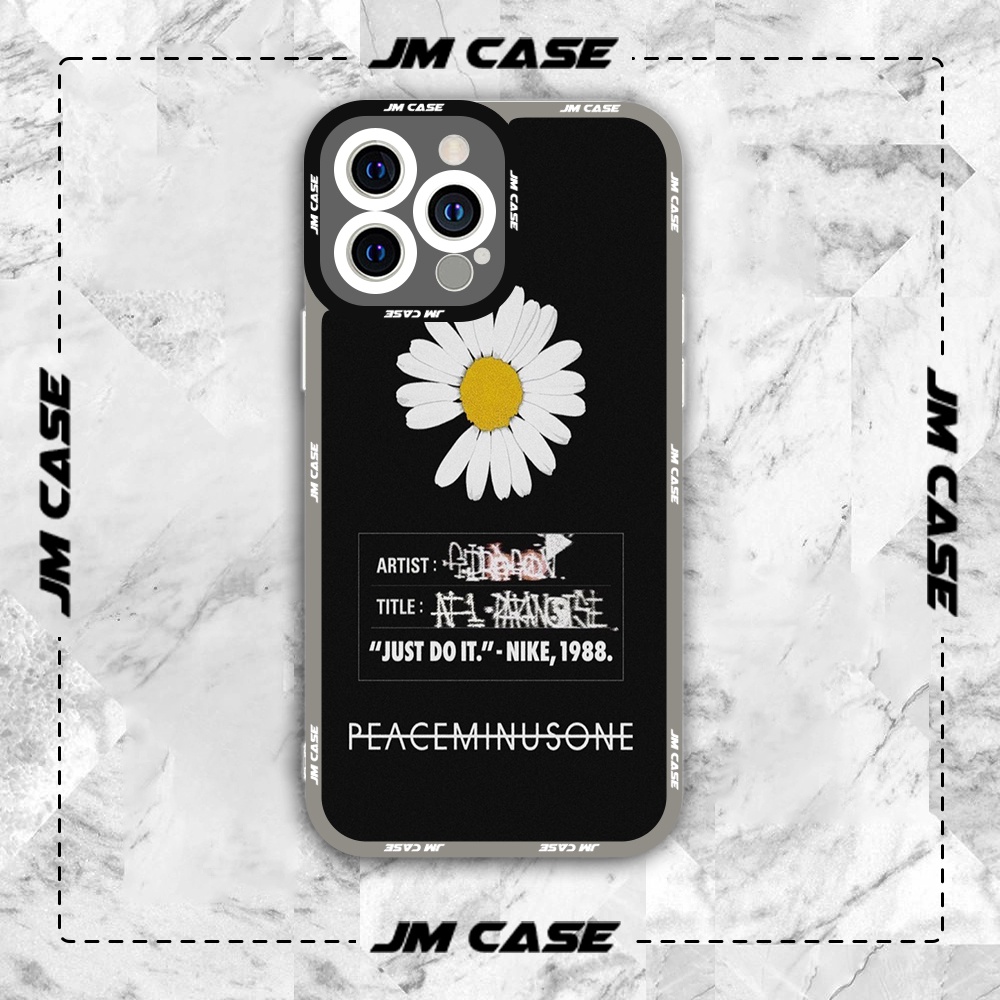 Ốp lưng iphone cạnh vuông JMCase Hoa Cúc Thời Trang Daisy Peaceminusone /8plus/x/xs/11/12/pro/max/plus/promax