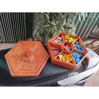Khay Bánh Kẹo Tết gỗ hương đá nam phi nhập khẩu