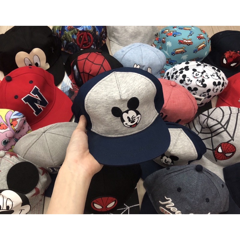 BÁN BUÔN SỈ mũ lưỡi trai xuất dư các hãng cho bé 1-4y mũ bé trai mũ bé gái