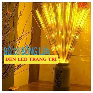 COMBO 10 CÂY BÔNG LÚA ĐÈN LED - THẦN TÀI - MAY MẮN