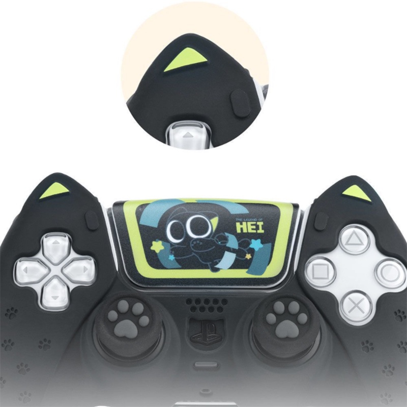 Vỏ Bọc Silicon Mềm Họa Tiết Mèo Đen Dễ Thương Cho Tay Cầm Chơi Game Sony Playstation Dualsense 5 PS5