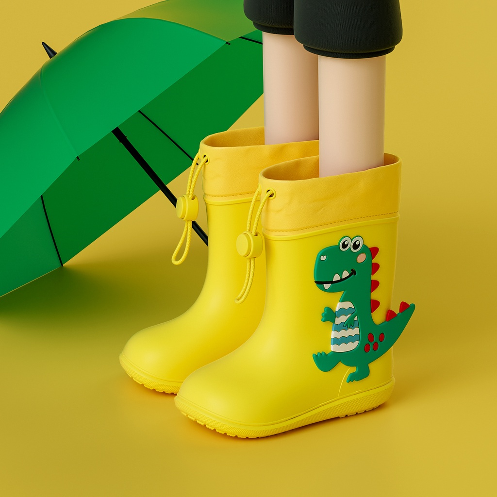 Giày bốt đi mưa CHEERFUL MARIO bằng EVA chống trượt chống thấm nước miệng co giãn hoạt hình thời trang 2022 cho bẽ
