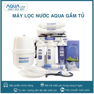 Máy lọc nước ro không vỏ tủ aqua 9,10 cấp lọc, máy lọc nước lắp gầm bếp chính hãng aqua