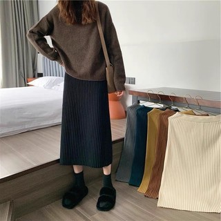 [Bigsize 55-100kg] Chân váy len dáng dài thời trang