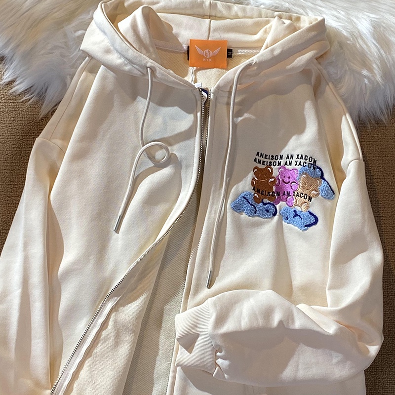 NRVP Áo khoác hoodie tay dài kiểu dáng thể thao thời trang cho nữ