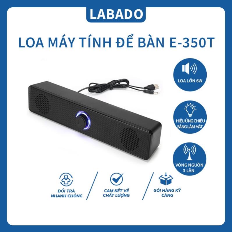 Loa vi tính 2.0 để bàn Leerfei E-350T Công Suất Lớn Dùng Cho Máy Vi Tính PC, Laptop, Tivi- LABADO E-350T