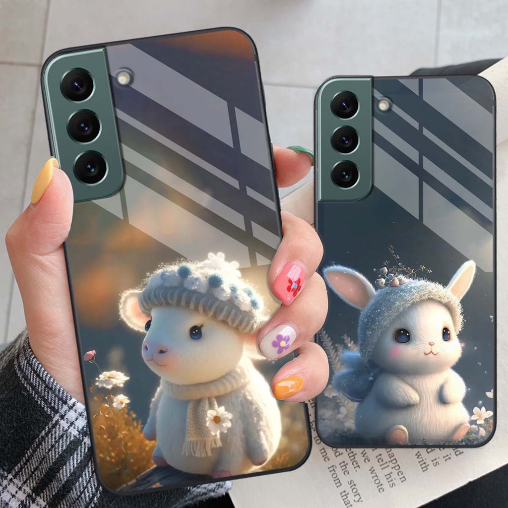 Ốp lưng Samsung S22 / S22 Plus ốp kính 3D in hình 12 Con Giáp Siêu Dễ Thương Qshopnet