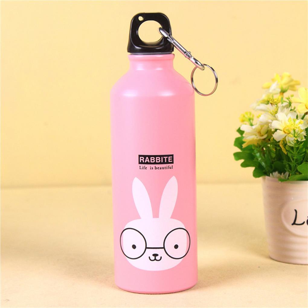 Bình Đựng Nước 500ml Bằng Nhôm Kèm Móc Khóa Tiện Dụng Mang Theo Du Lịch / Dã Ngoại