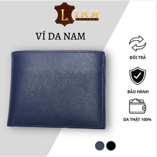 Ví da nam mini cao cấp cầm tay LIAM Leather, ví ngang nam da thật Safiano nhỏ gọn VSA002