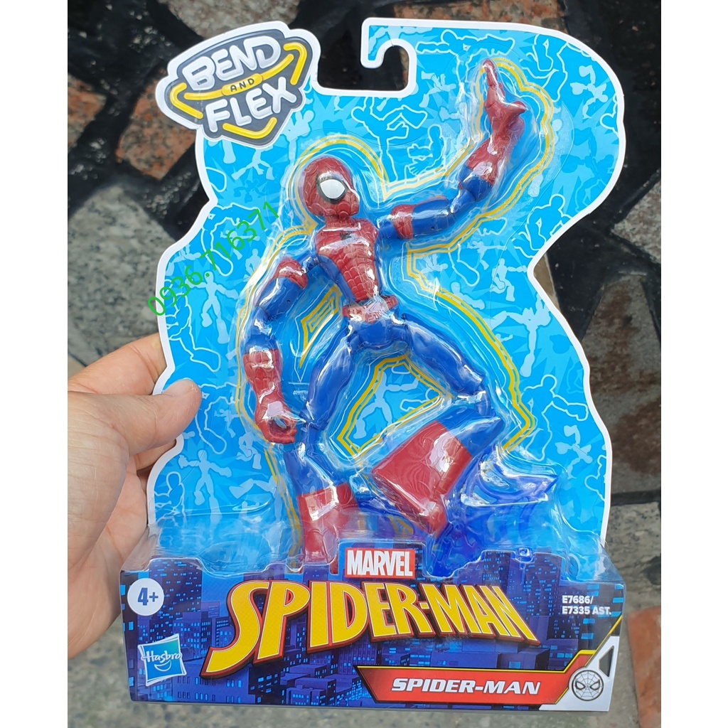 Đồ chơi mô hình Siêu anh hùng phiên bản Bend and Flex (uốn cong và uốn dẻo) hàng Hasbro - Mỹ  Spider-man (no box)