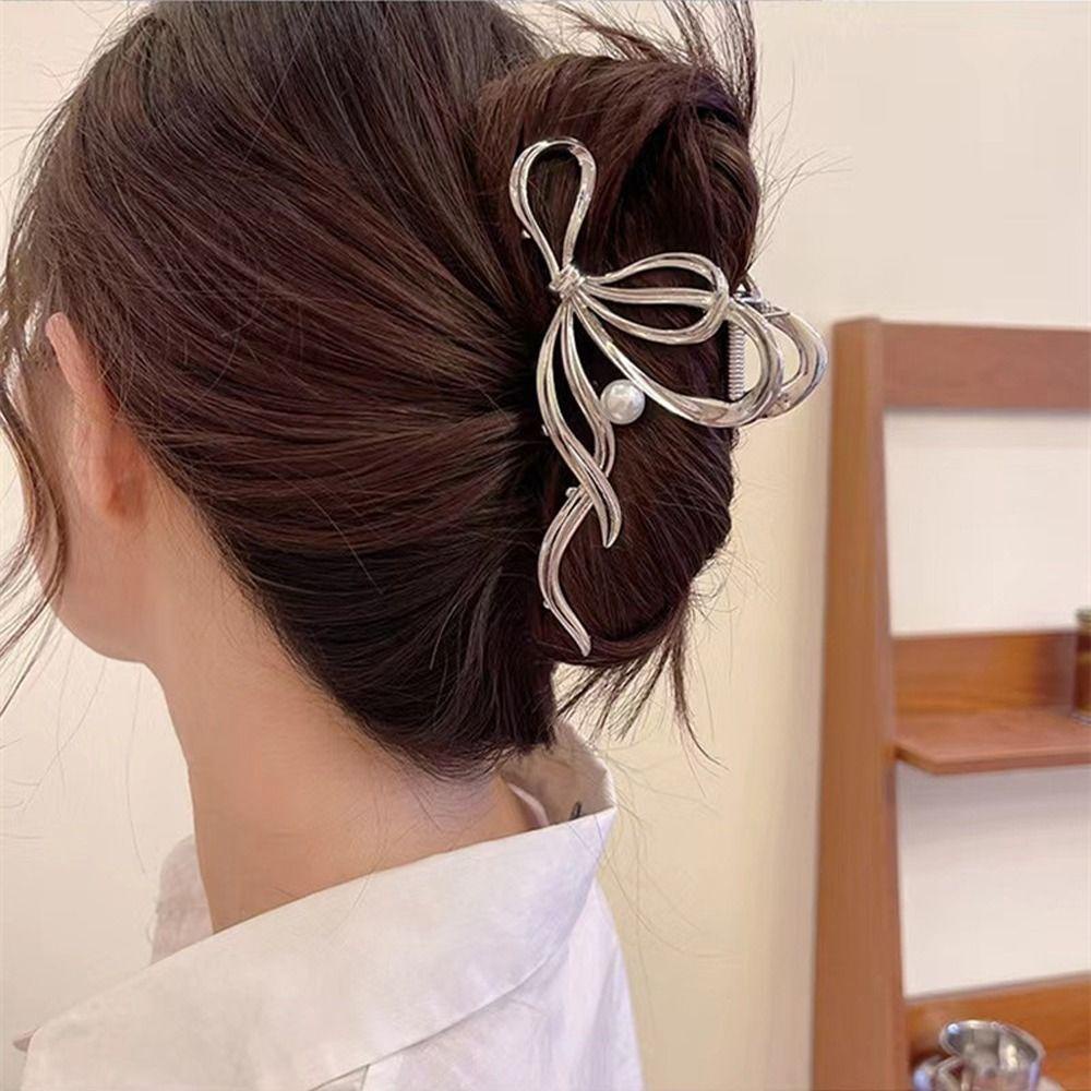 Kẹp Tóc Hình Nơ / Cá Mập Thời Trang Thanh Lịch Cho Nữ
