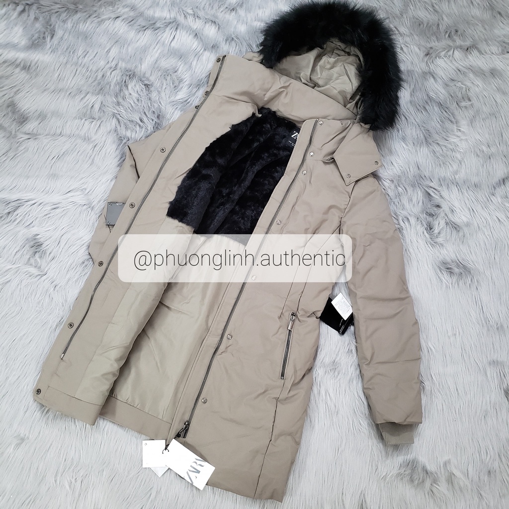 Áo Khoác lông vũ dáng dài chống nước, đai eo điều chỉnh Zara Auth New Tag có sẵn 8073/226 8073226