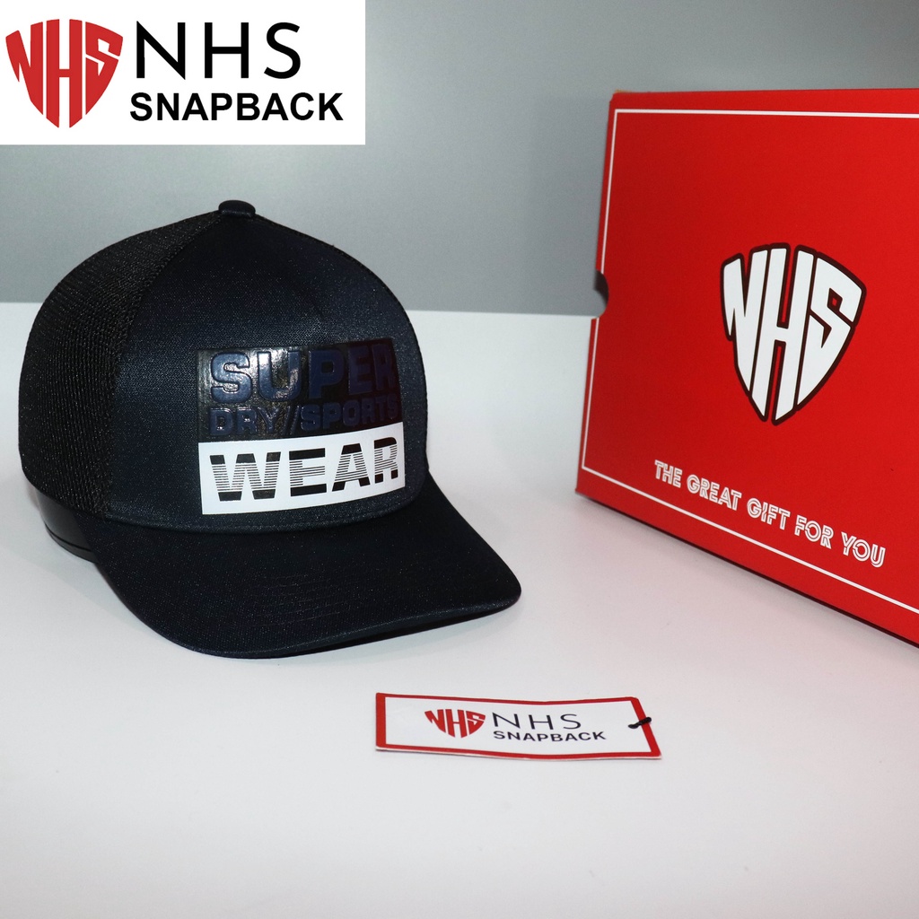 Nón NHS Snapback Superwear xanh dương lưới Super003