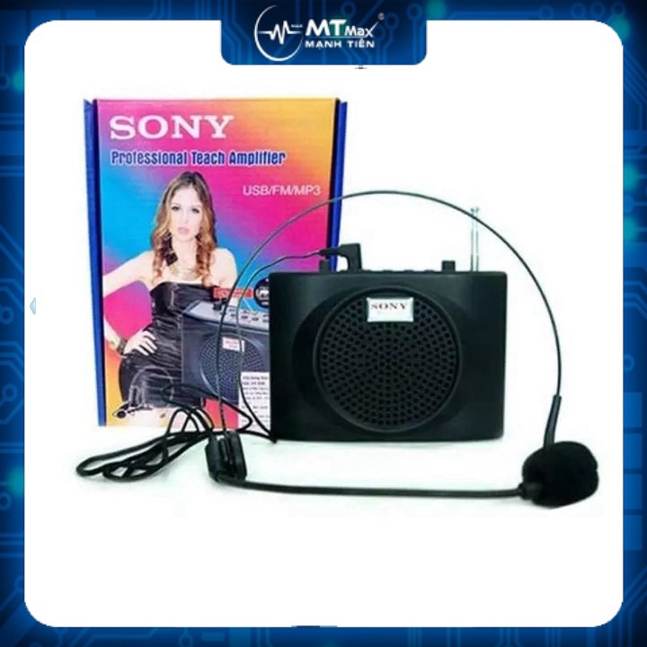 Máy Trợ Giảng  Loa Trợ Giảng Cho Giáo Viên Kèm Micro Đeo Tai Kết Nối RCA, Bluetooth, USB hiệu Sony SN-898...