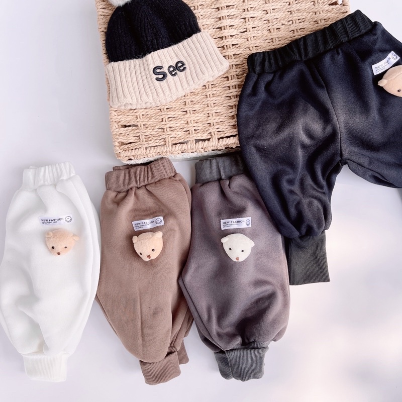 Quần thu đông nỉ bông cho bé từ 5-19kg