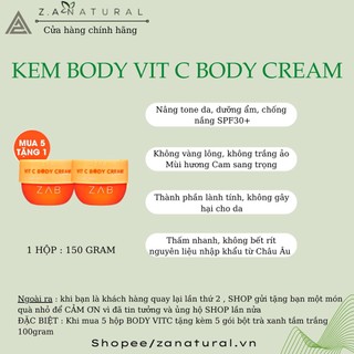 Kem Body lotion VIT C ZA Natural