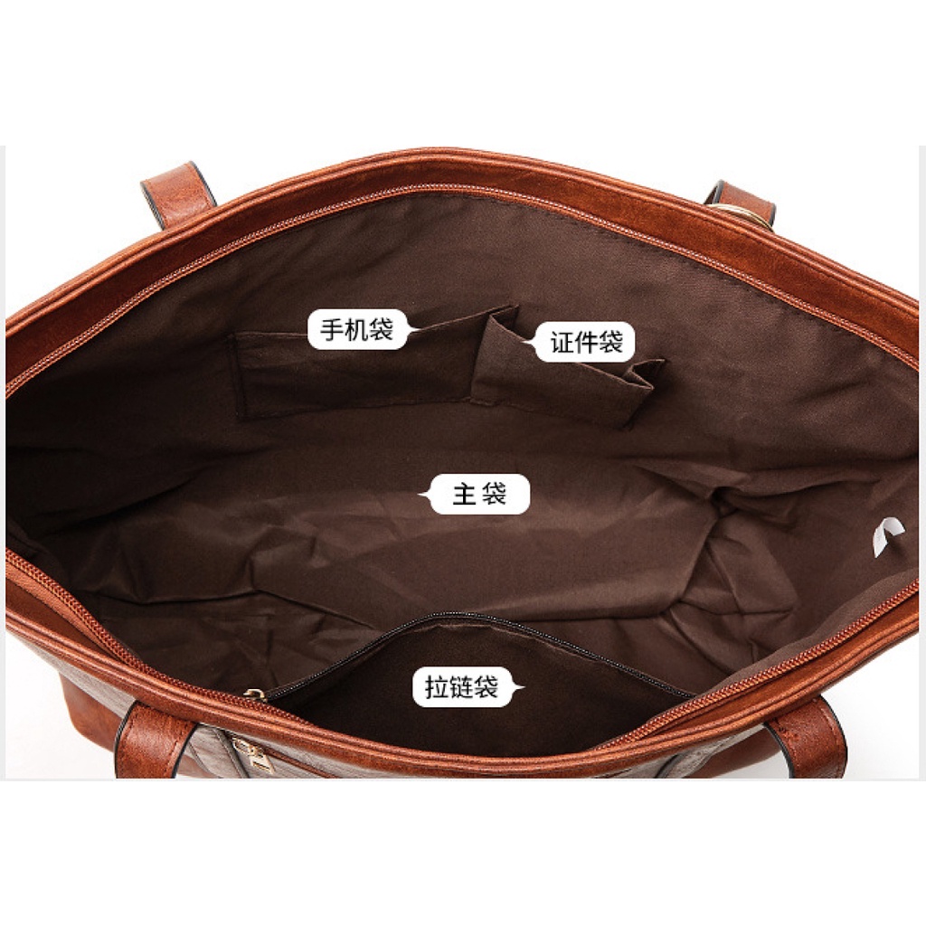 M97-Túi Xách Nữ Sức Chứa Lớn Phong Cách Retro Thời Trang Mới