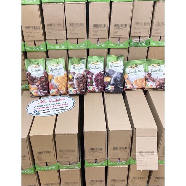 Hoa Quả sấy Lạnh Kluth Sultanas Nho, Chà là, mận, Mơ 500g Đức