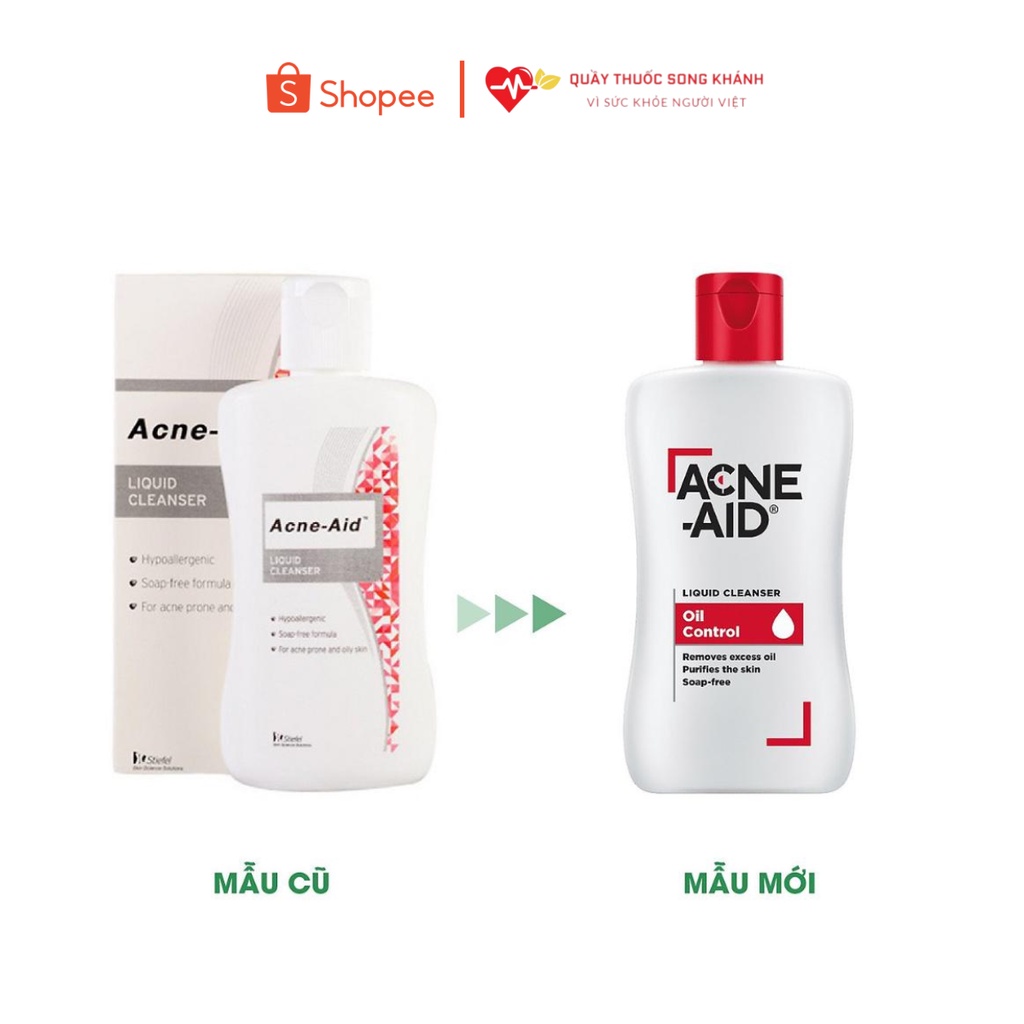 Sữa rửa mặt Acne Aid Liquid Cleanser giúp làm sạch da hết lo mụn trứng cá 100ml