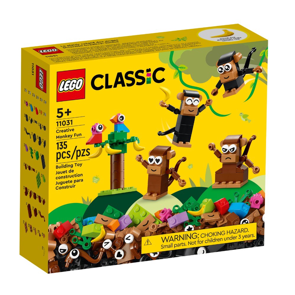LEGO Classic 11031 Bộ Gạch Sáng Tạo Khỉ Con Vui Nhộn  
