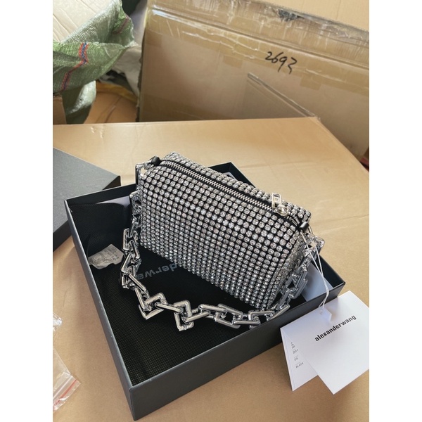 Túi wang đá Xích vàng - bạc bản 2 dây full box chuẩn loại đẹp