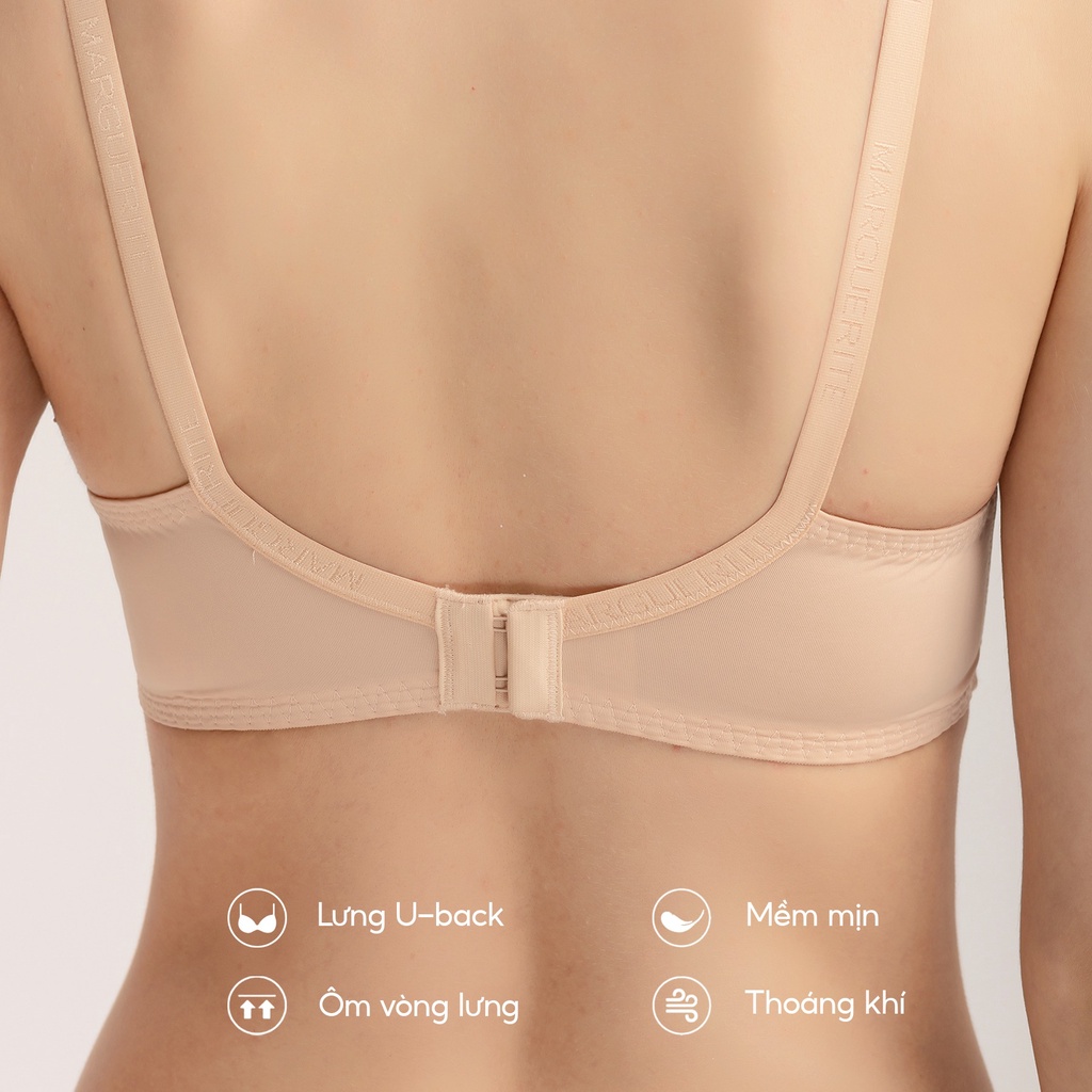 Áo ngực Marguerite siêu nâng mút dày, có gọng gom nâng hiệu quả, chuẩn an toàn quốc tế OEKO-TEX từ Corèle Pháp - 32138