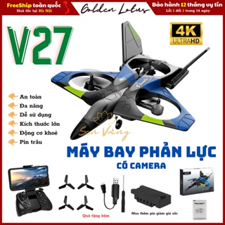 Máy Bay Phản Lực Điều Khiển Từ Xa Có Camera V27 Trang Bị 3 Cánh Quạt Động