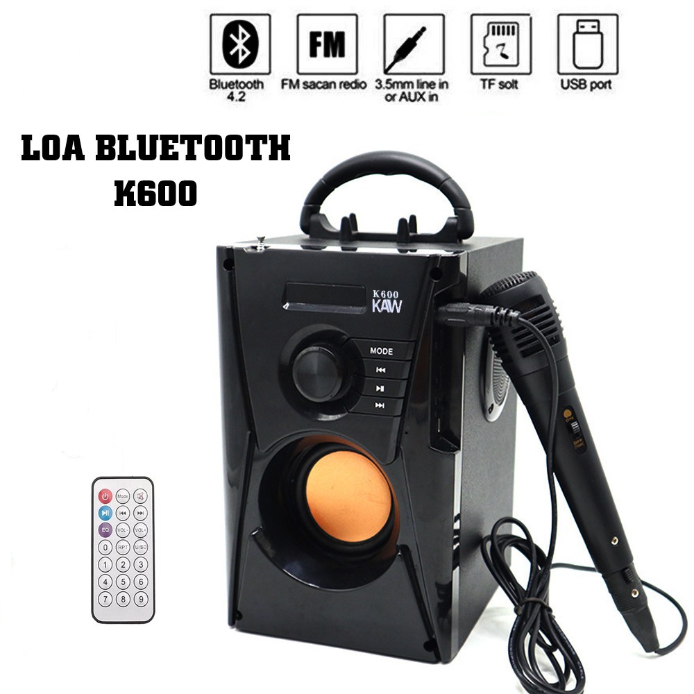 Loa karaoke bluetooth KAW K500-K600 âm thanh cực hay, bass siêu trầm