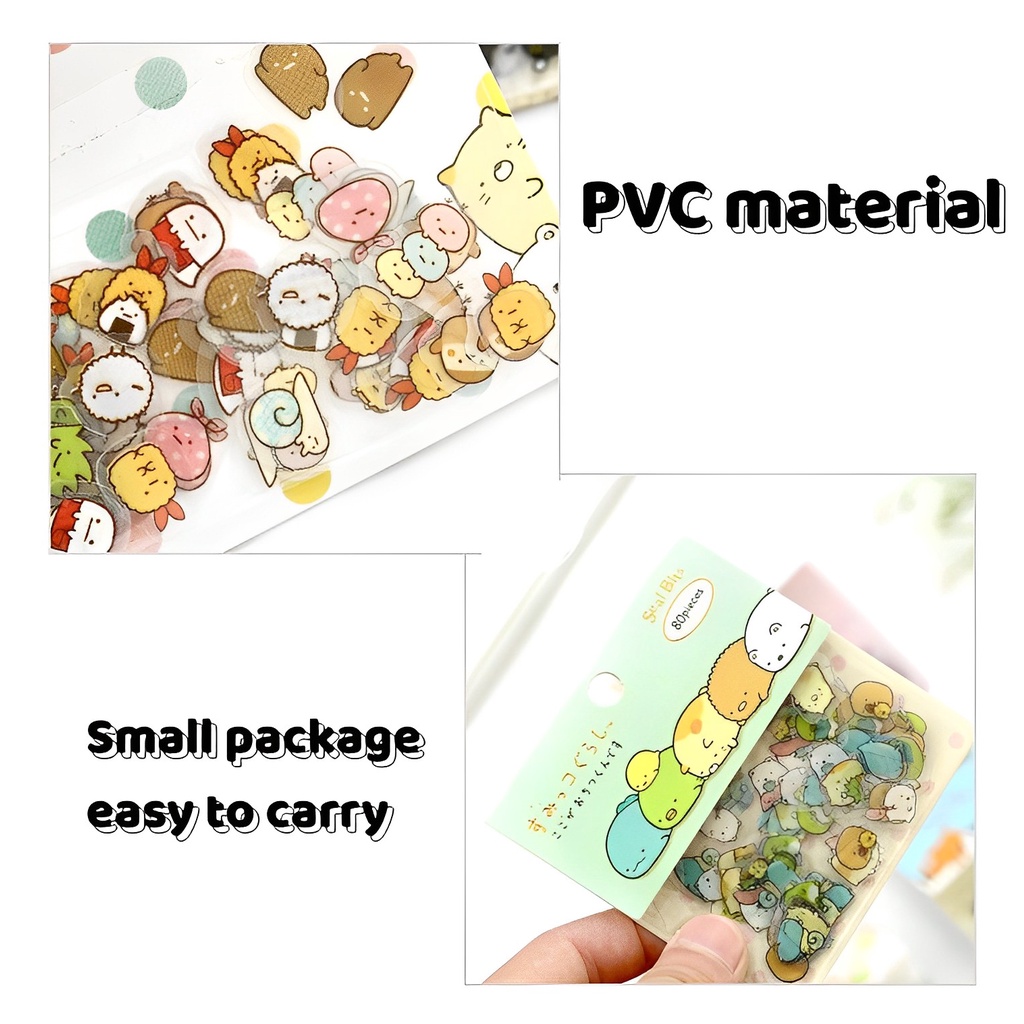 Túi 80 Miếng Dán Trang Trí Sổ Tay Dễ Thương DIY