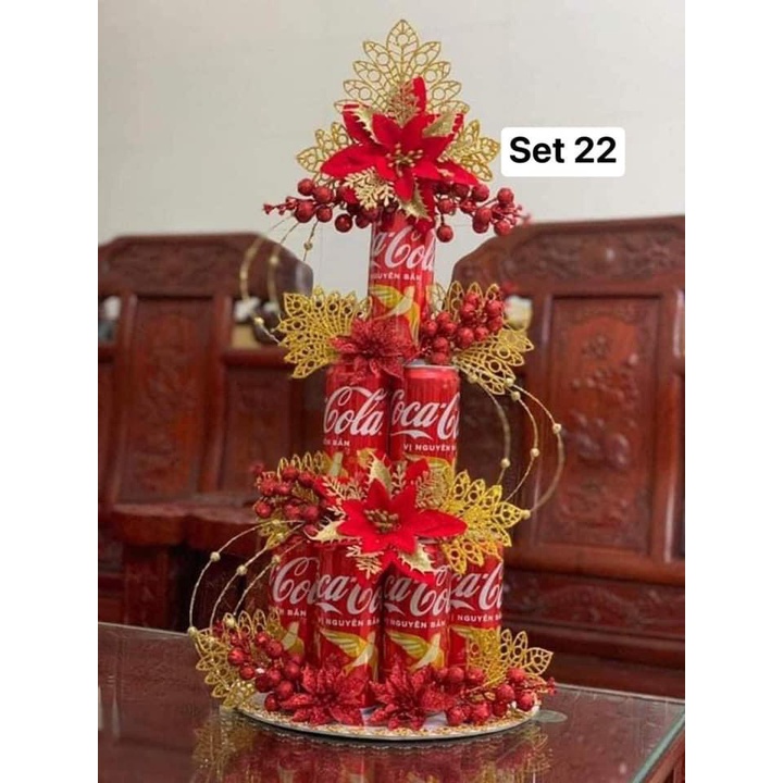 Set Phụ Kiện Hoa Trang Trí Làm Tháp Bánh, Tháp Nước,Oản Hiếu Kính Tổ Tiên, Rước Tài Lộc Về Nhà Ngày Tết