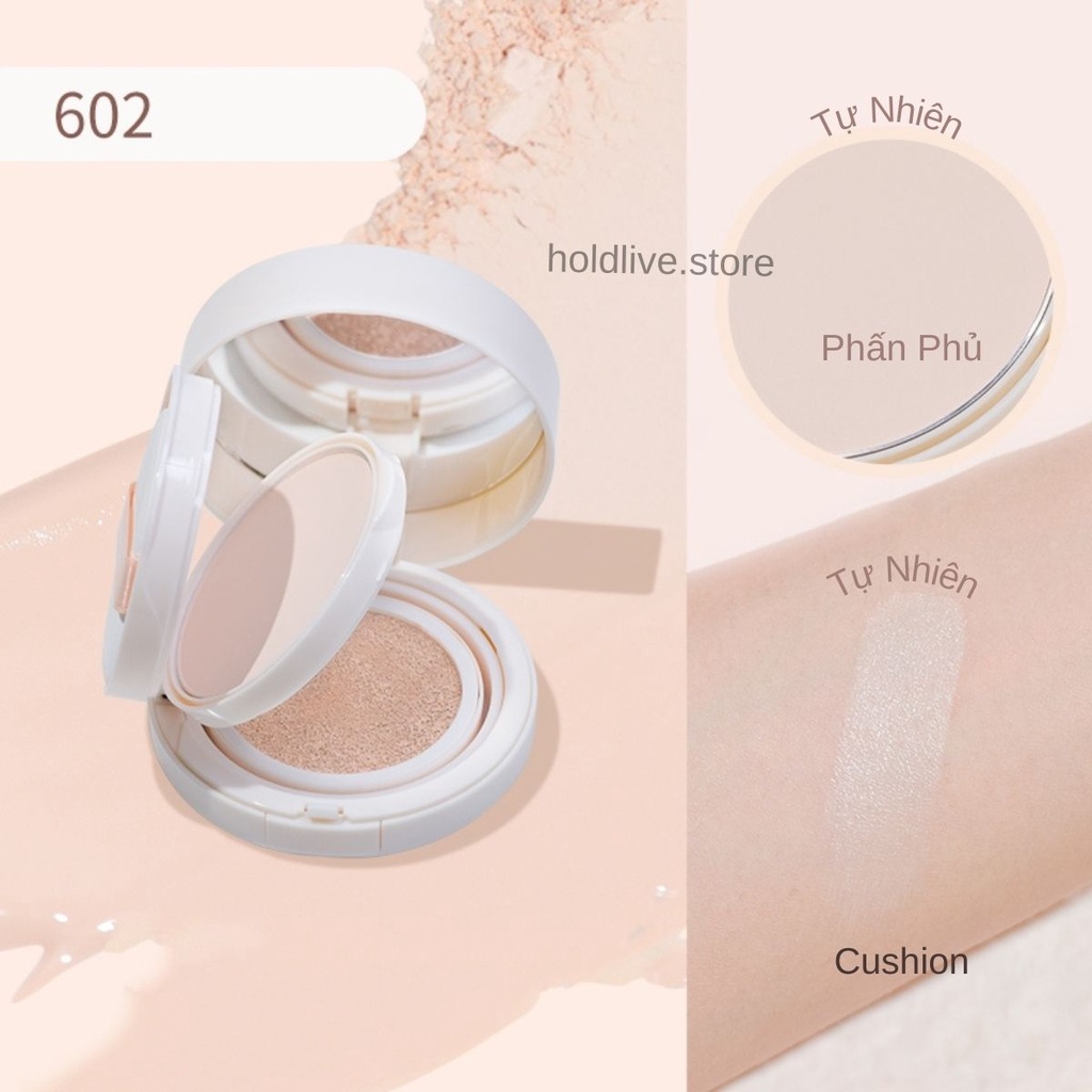 PHẤN PHỦ + CUSHION KẾT HỢP 2 TẦNG VITALITY VỎ HỒNG TONE TRẮNG TỰ NHIÊN