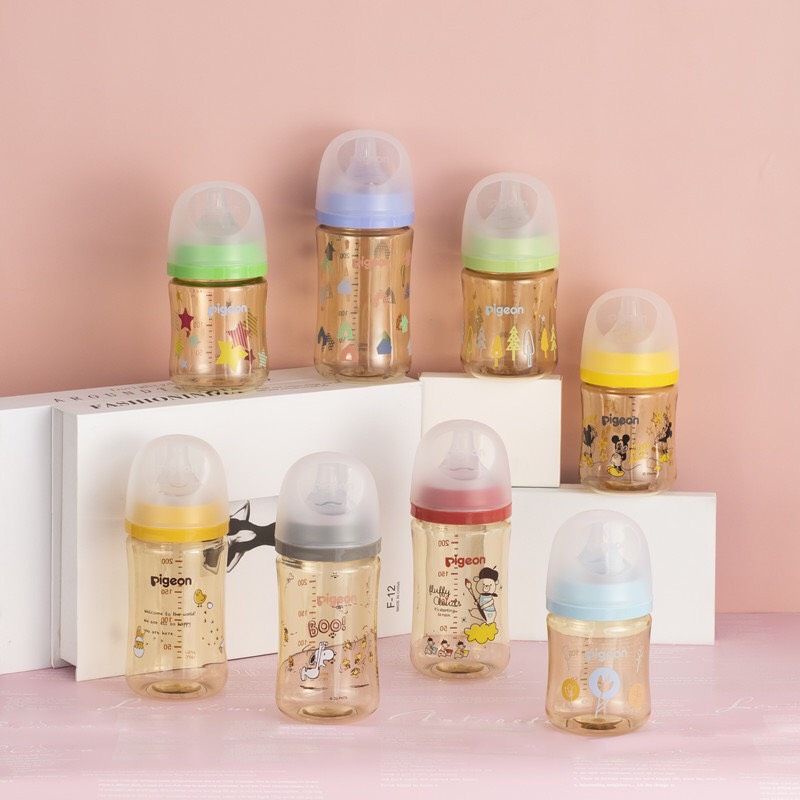 Bình Sữa Pigeon PPSU Thế Hệ 3 Cổ Rộng 160ml 240ml