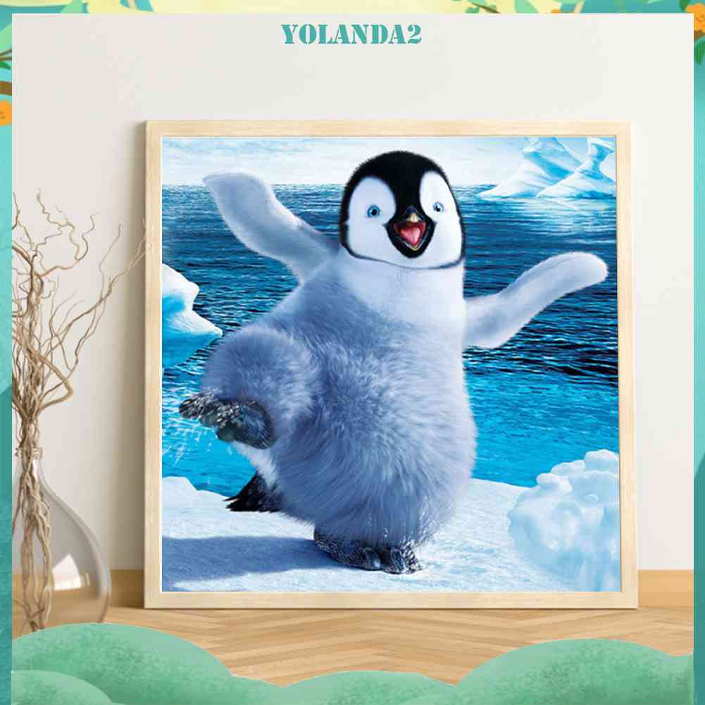 Bộ Tranh Thêu Chữ Thập DIY Hình Chim Cánh Cụt 11CT Yolanda2 / Penguin