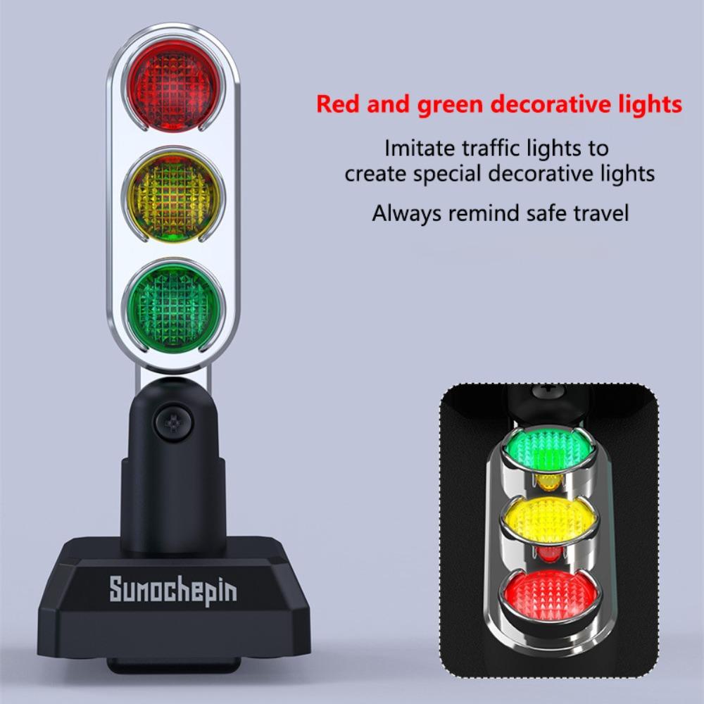 Đèn Giao Thông Mini SHOUKEY Tháo Lắp Nhanh Trang Trí Mũ Bảo Hiểm