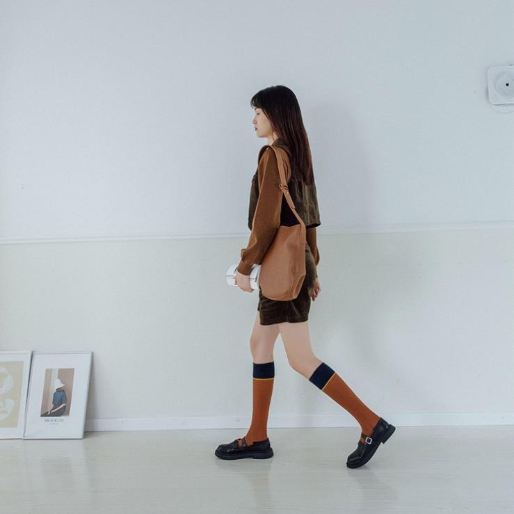 Tất Đùi MILASO Vớ Nữ Cao Cổ Viền Kẻ Kiểu Dáng Hàn Quốc FAS-001433