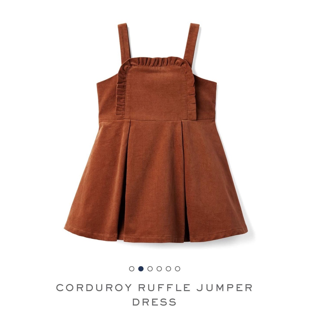 Đầm/Váy yếm cho bé gái - CORDUROY RUFFLE JUMPER DRESS - Janie and Jack