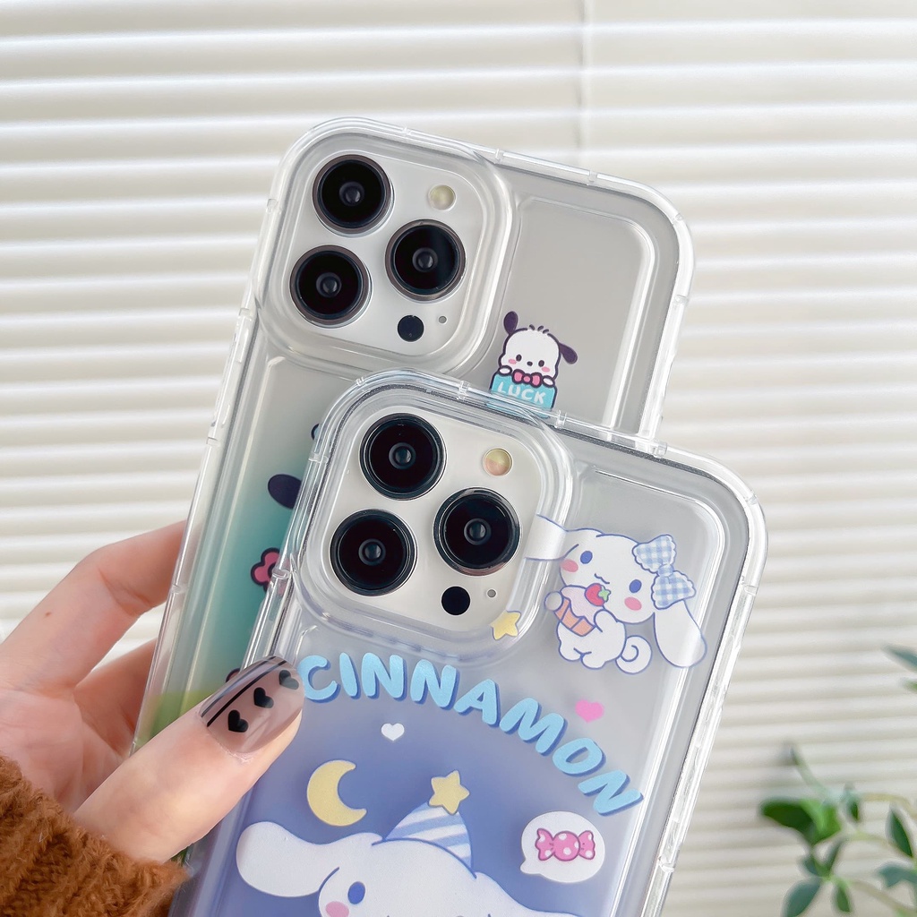 Ốp Điện Thoại Chống Sốc In Hình Cinnamoroll Snoopy Cho iPhone 14 / 13 / 12 / 11 / X / 8 / 7P / 6