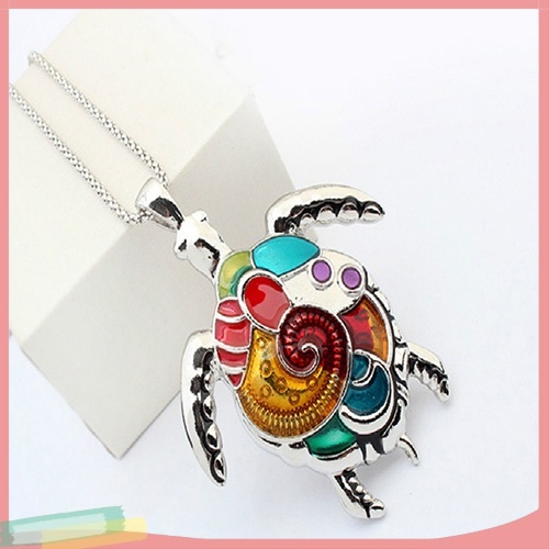 Bộ vòng cổ + Bông Tai Hình Rùa Nhiều Màu
