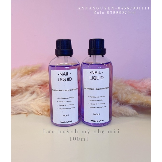 Dung dịch tím Liquid mỹ HK NAIL ACCESSORIES lưu huỳnh đắp bột đắp hoa
