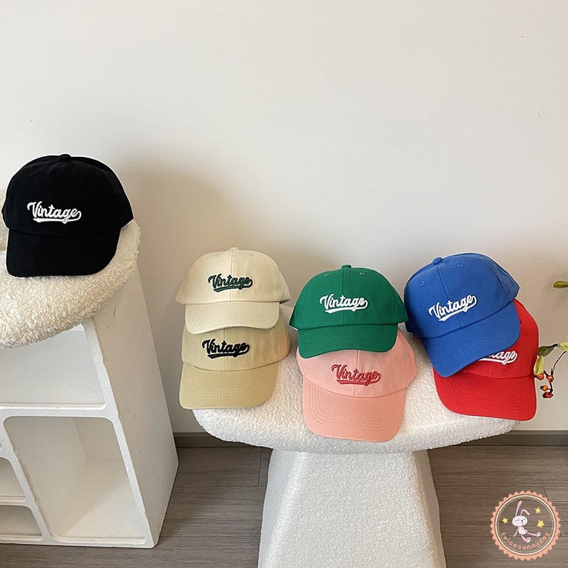 Mũ Lưỡi Trai Thêu Chữ Phong Cách Hàn Quốc Xinh Xắn Cho Bé